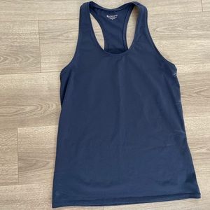 Navy blue athleta Razorback tank, size XL